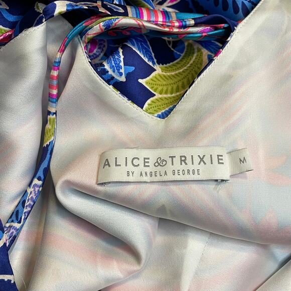 Alice & Trixie by Angela George Long-Sleeved Silk Dress - M - Picture 5 of 10